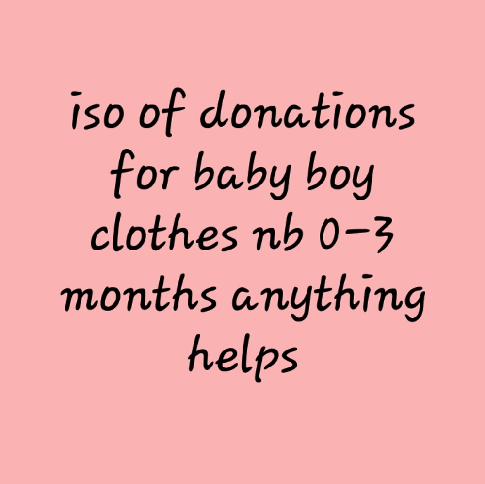 iso donations for baby boy clothes